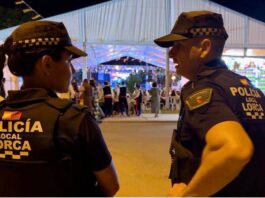 La Policía Local de Lorca realizó más de 280 intervenciones y detuvo a cuatro personas durante la última semana