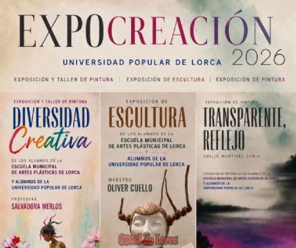Lorca se vuelca con la cultura y la creatividad con ‘Expo creación 2026’, en la que participan medio millar de artistas lorca se vuelca con la cultura y la creatividad con 'expo creación 2026', en la que participan medio millar de artistas