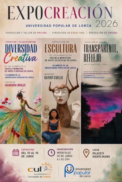 lorca se vuelca con la cultura y la creatividad con 'expo creación 2026', en la que participan medio millar de artistas lorca se vuelca con la cultura y la creatividad con 'expo creación 2026', en la que participan medio millar de artistas
