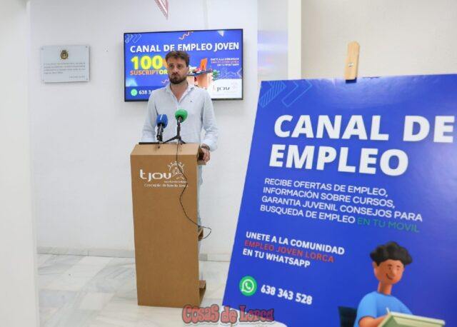 un total de más de 150 jóvenes encuentran un empleo gracias al canal de whatsapp ''empleo joven lorca''