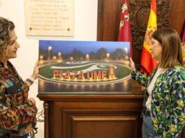 continúan los trabajos de adecuación en la rotonda de acceso a lorca desde la carretera de murcia dedicada a la ume