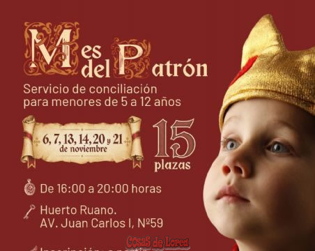 El Palacete de Huerto Ruano acogerá un servicio de conciliación para menores de 5 a 12 años durante los fines de semana del mes del patrón el palacete de huerto ruano acogerá un servicio de conciliación para menores de 5 a 12 años durante los fines de semana del mes del patrón