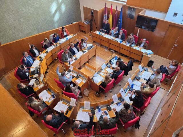 el pleno exige al ministerio que paralice la subasta de terrenos de los lorquinos y entregue los solares de apolonia para construir viviendas
