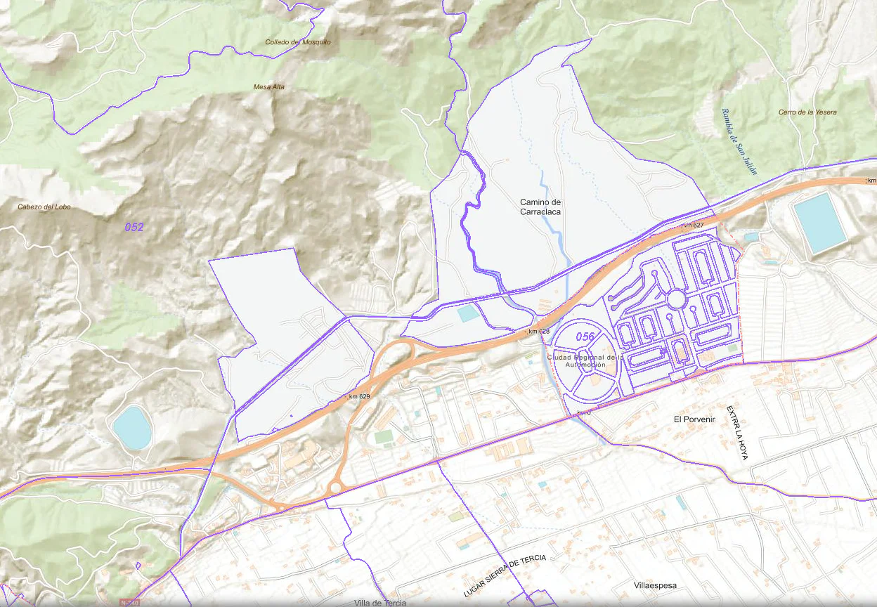 mapa zona carraclaca